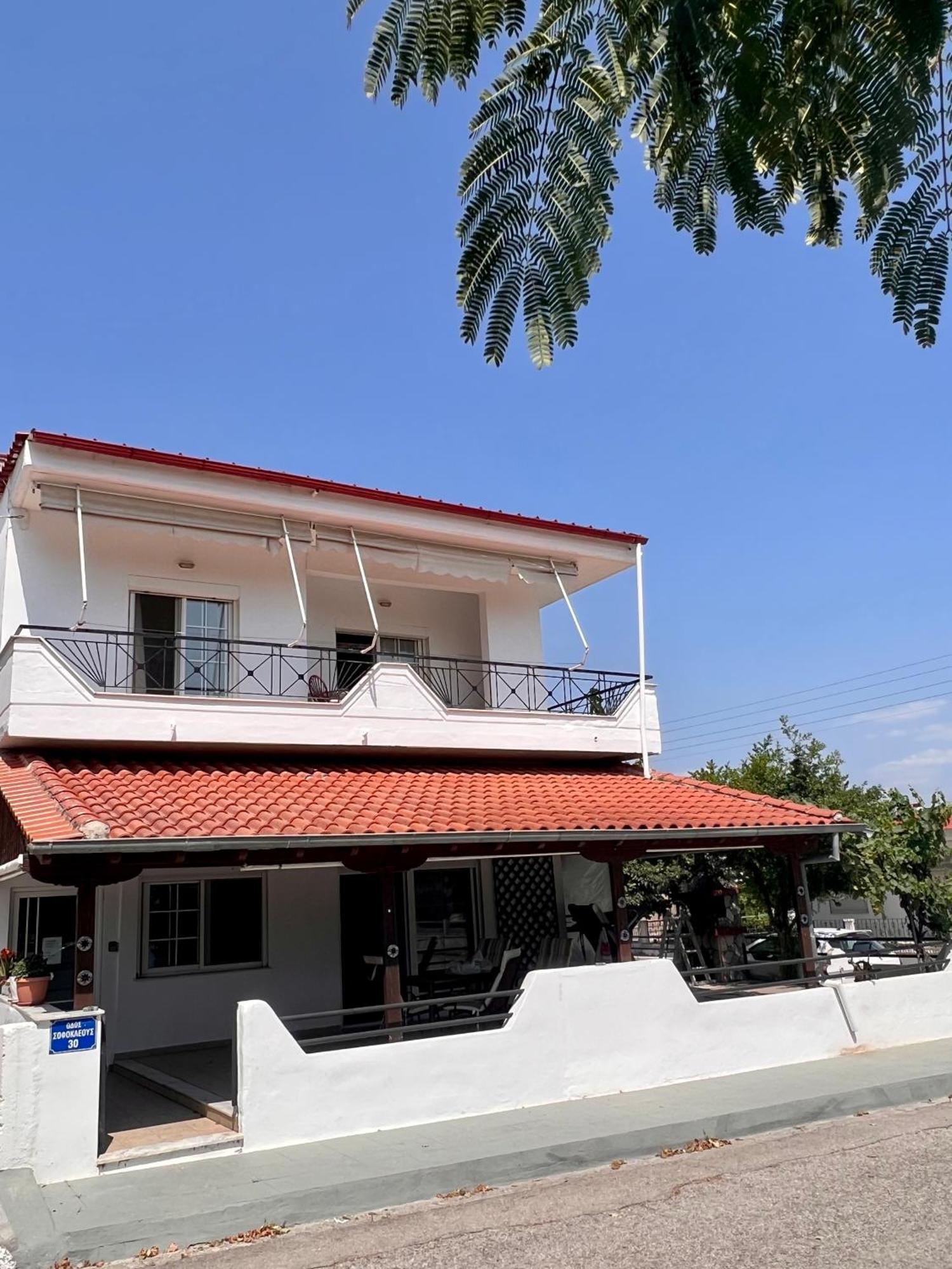 Dimitra House Entire Apartment With Balcony And View Pherrai Luaran gambar
